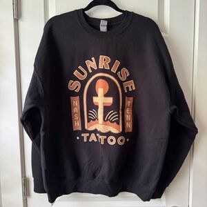 Sunrise Tattoo Black Sweatshirt Nashville Tennessee XL